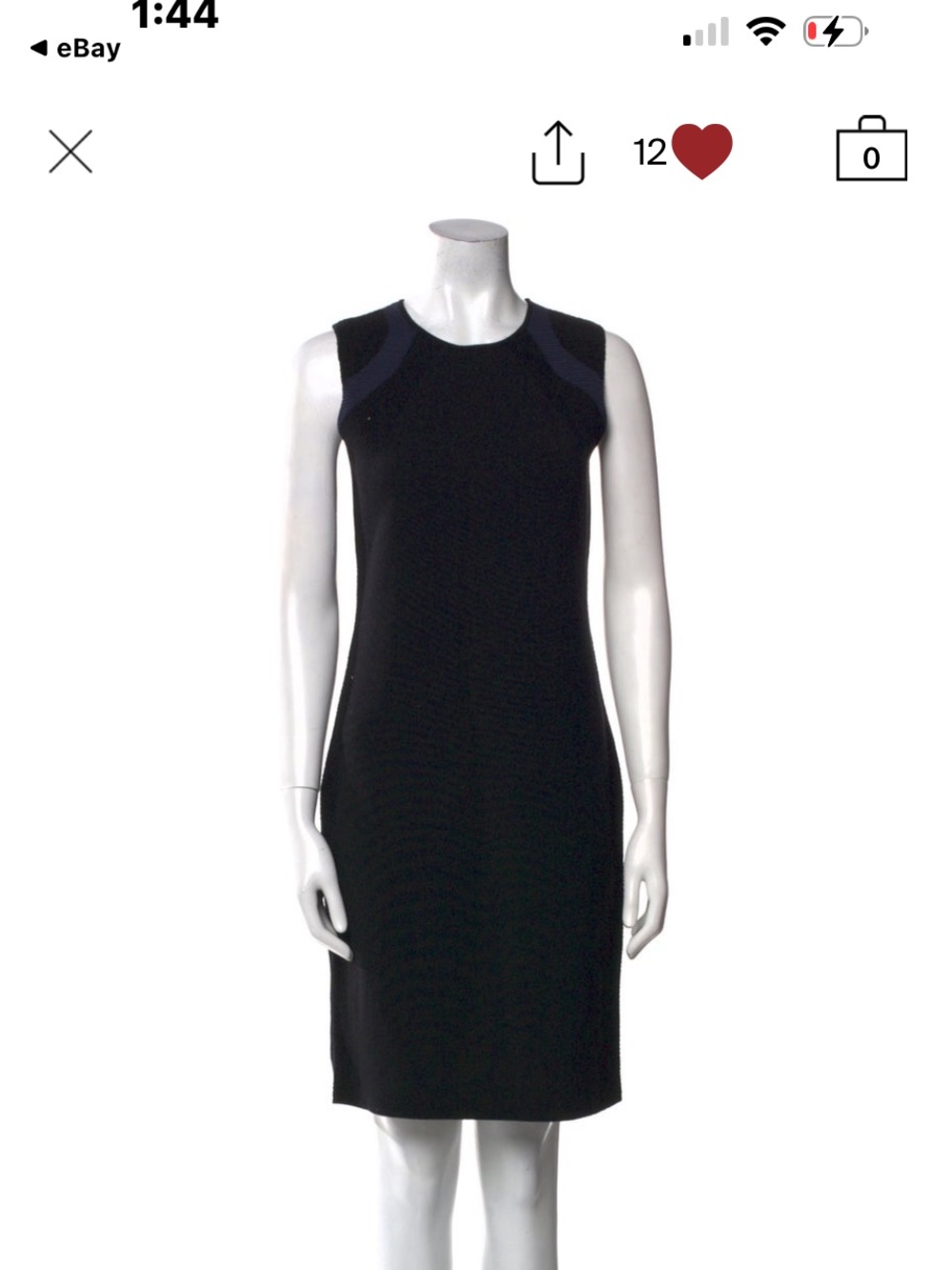 Vince Black Crew Neck Sleeveless Mini Dress